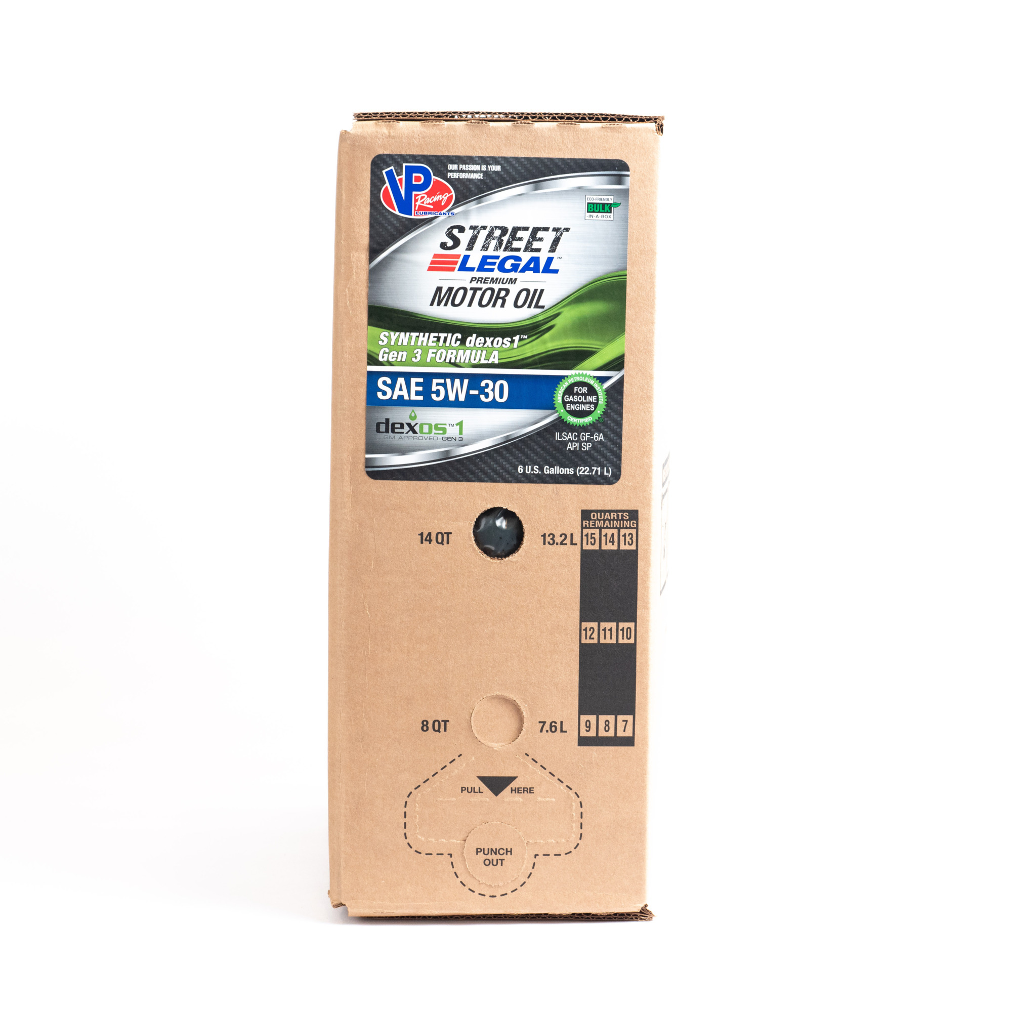 VP Racing Street Legal Synthetic dexos1 Formula 5W-30 Motor Oil — 6 Gal. BIB, Model# VP3953526